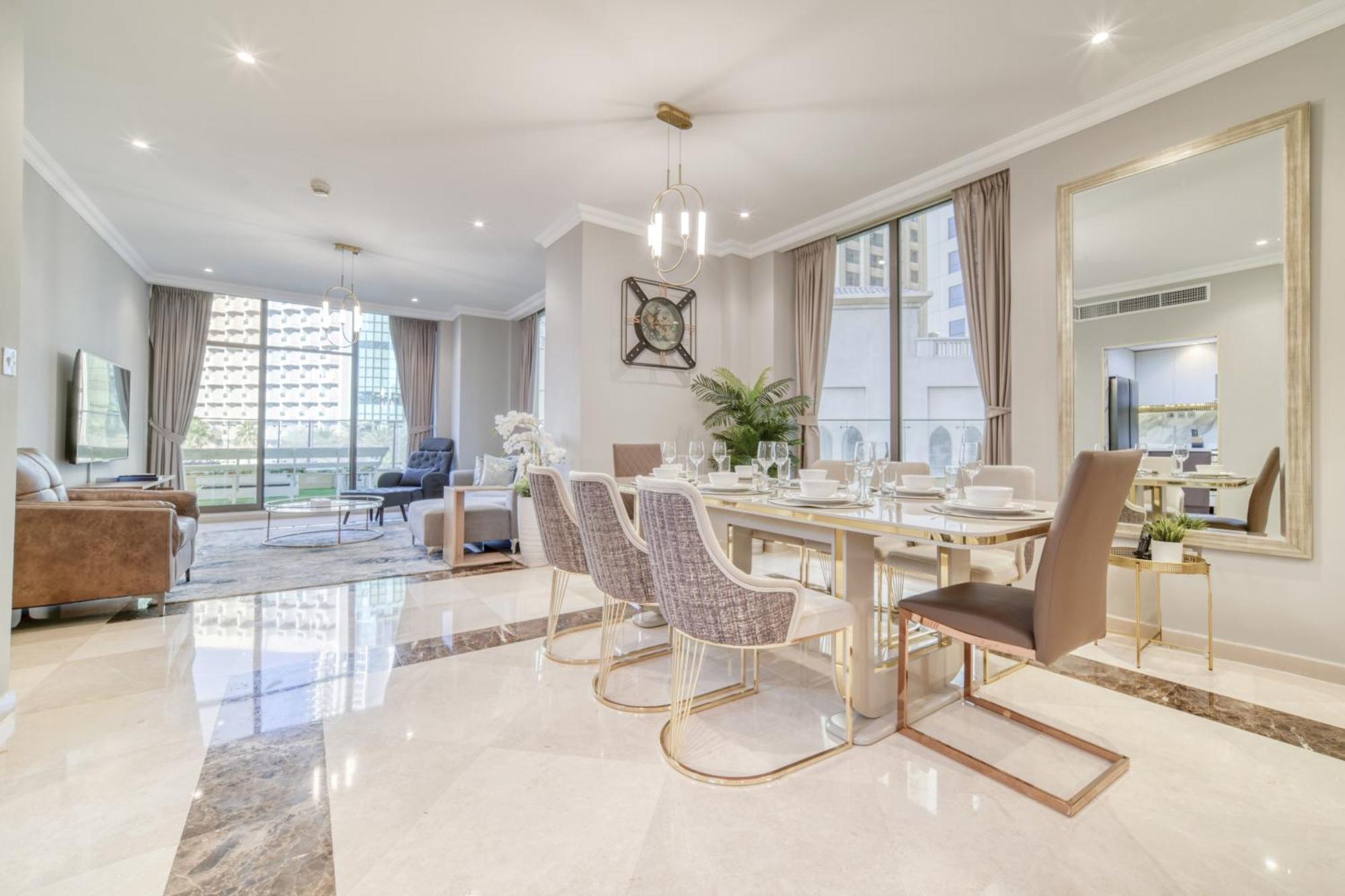 New! Sea View Luxurious 4 Bedroom Duplex 迪拜 外观 照片