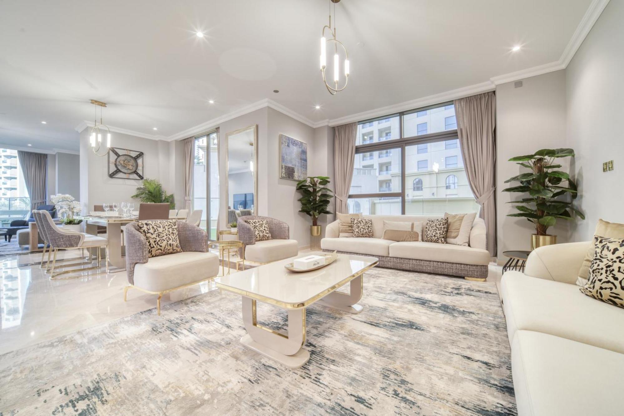 New! Sea View Luxurious 4 Bedroom Duplex 迪拜 外观 照片